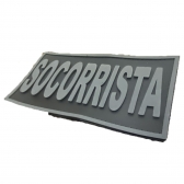 Patch Emborrachado SOCORRISTA para Costas de Colete Tático
