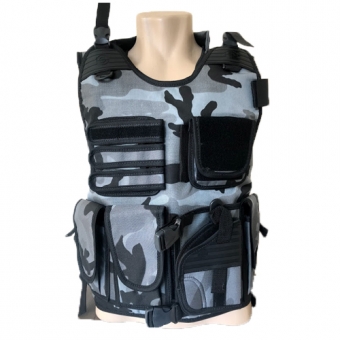 Capa De Colete Tático Swat Camuflado Urbano Porta Camelback