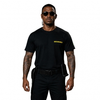 Camiseta Militar Estampada Em Algodão - Segurança