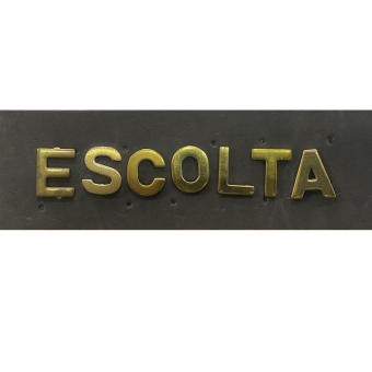 Conjunto de Letras para Braçal em Latão Polido 2 CM- ESCOLTA