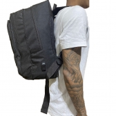 Mochila Tática em Oxford Com Bordado Bombeiro Civil - Preto