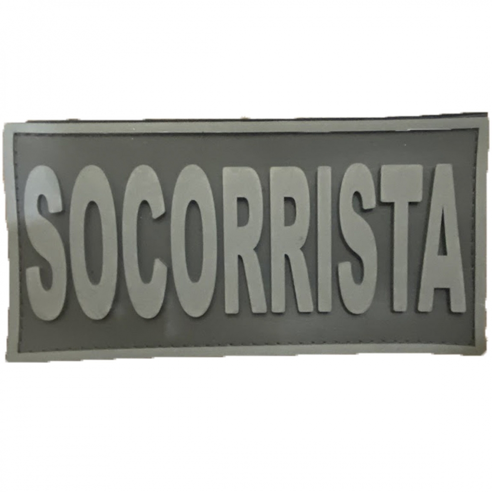 Patch Emborrachado SOCORRISTA para Costas de Colete Tático