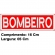 Patch Bordado para Bornal Tático 16 Cm por 5 Cm - BOMBEIRO